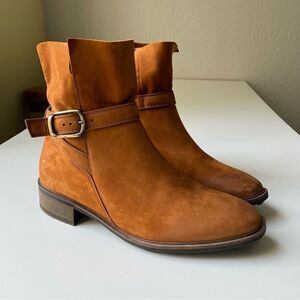 Paul Green Denver Moto Nubuck Leather buckle boots 6.5